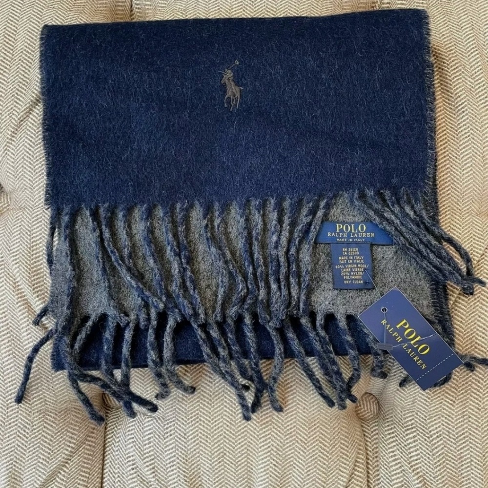 🥳HP🥳Polo by Ralph Lauren Men's Reversible Scarf